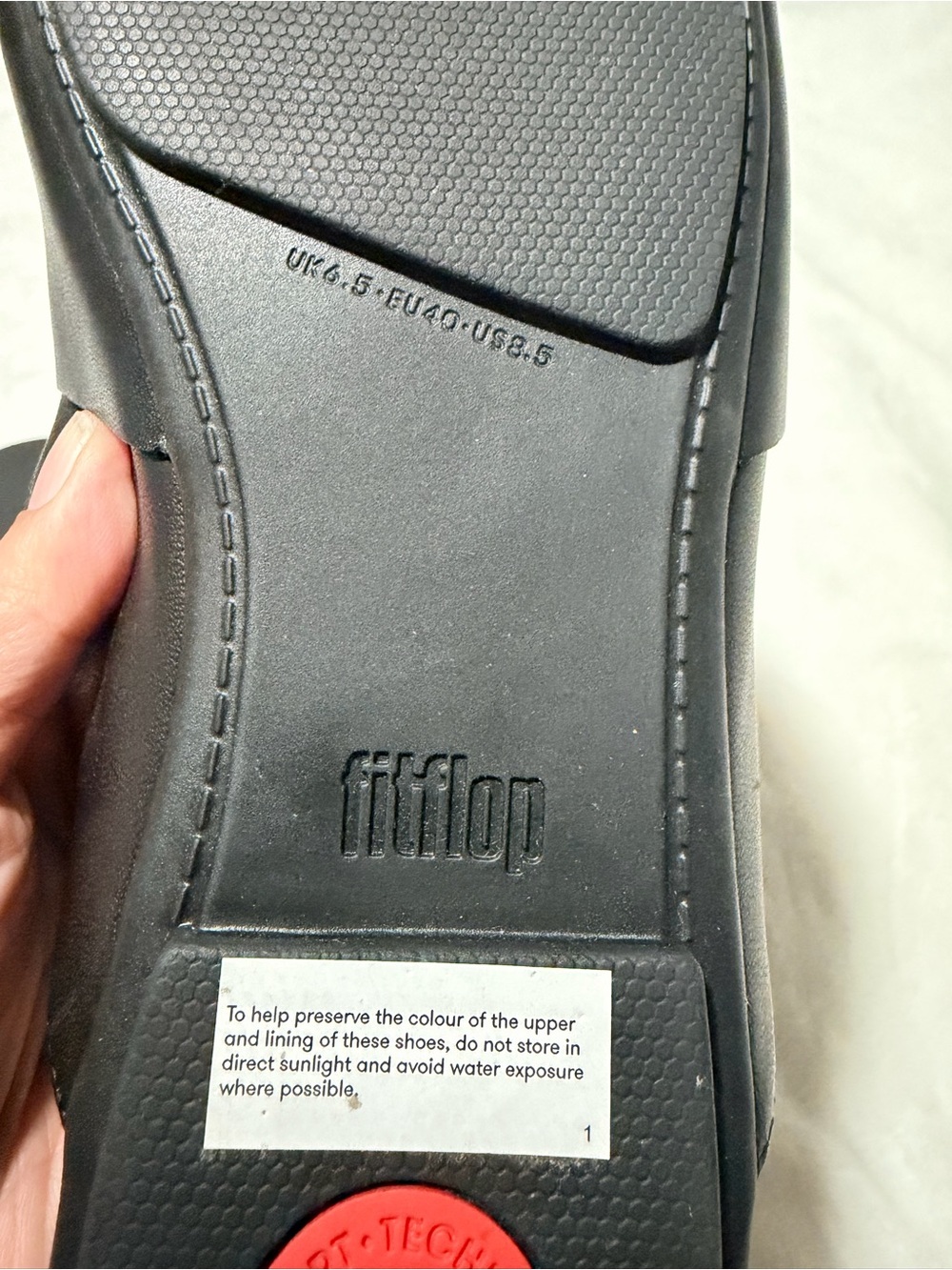 Fitflop Black Delicato Soft-Twist Leather Slip-On Mules Size 8.5 - Picture 7 of 8